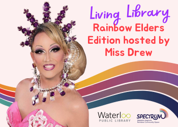 Living Library: Rainbow Elders Edition hosted by Miss Drew (included an image of Miss Drew)